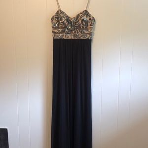 Black and gold prom dress (worn once)